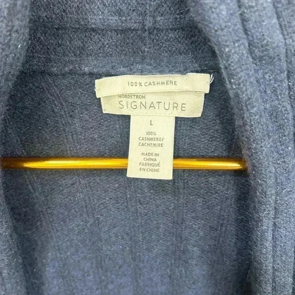 Nordstrom Signature  Open Face Cardigan Cashmere  Women’s Sz L - Picture 4 of 4